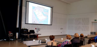 De landkaart waar de lezing over ging